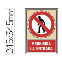 Pictograma Syssa Señal De Prohibicion Prohibida La Entrada En Pvc 245X345 Mm
