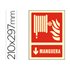 Pictograma Syssa Señal De Manguera En Pvc Fotoluminiscente 210X297 Mm
