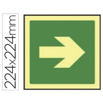 Pictograma Syssa Señal De Via De Evacuacion En Pvc Fotoluminiscente 224X224 Mm