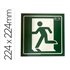 Pictograma Syssa Señal De Salida De Emergencia Izquierda En Pvc Fotoluminiscente 224X224 Mm