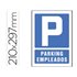 Pictograma Syssa Señal De Parking Empleados En Pvc 210X297 Mm