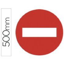 Pictograma Syssa Señal Vial Entrada Prohibida En Acero Galvanizado 500 Mm