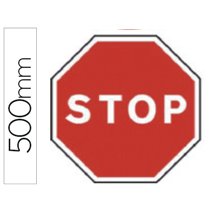 Pictograma Syssa Señal Vial Stop En Acero Galvanizado 500 Mm