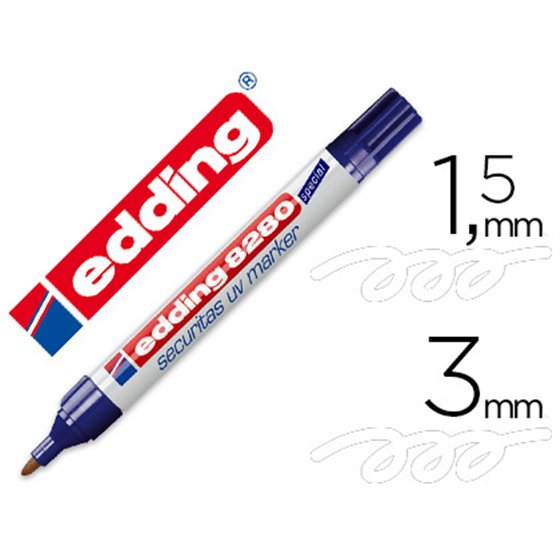 Rotulador Edding Marcador De Seguridad Visible Bajo La Luz Ultravioleta Punta Redonda 1,5 Mm