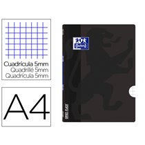 Libreta Escolar Oxford Openflex Tapa Flexible Optik Paper 48 Hojas Din A4 Cuadro 5 Mm Color Negro