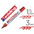 Rotulador Edding Para Pizarra Blanca 660 Color Rojo Punta Redonda 1,5-3 Mm