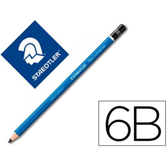 Lapices De Grafito Staedtler Mars Lumograph 100 6B Unidad