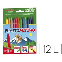 Lapices Cera Alpino Plasti Caja De 12 Unidades Colores Surtidos