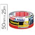Cinta Adhesiva Tesa Americana 25 Mt X 50 Mm Extra Power Color Plata