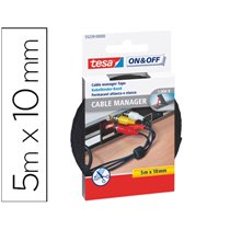 Velcro Autoadhesivo Tesa Para Agrupar Cables 5 M X 10 Mm Color Negro