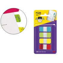 Banderitas Separadoras Rigidas Dispensador 4 Colores Amarillo Azul Lima Y Rojo Post-It Index 676-Alyr-Eu