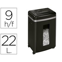 Destructora De Documentos Fellowes 450M Capacidad De Corte 9 Hojas Destruye Grapas Clips Tarjetas Y Cd 22 Litros