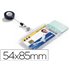 Identificador Con Cordon Extensible Durable Doble Uso Vertical/Horizontal 54X85 Mm