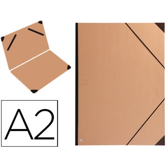 Carpeta Planos Clairefontaine Din A2 Con Gomas Kraft Marron Verjurado