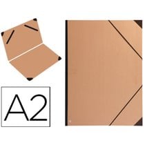 Carpeta Planos Clairefontaine Din A2 Con Gomas Kraft Marron Verjurado