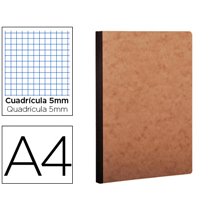 Libreta Age-Bag Tapa Cartulina Lomo Cosido Cuadro 5 Mm 96 Hojas Color Havana 210X297 Mm