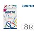 Rotulador Giotto Turbo Glitter Purpurina Caja De 8 Unidades