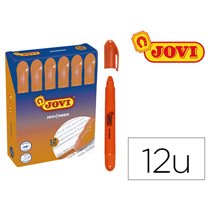 Marcador De Cera Gel Jovi Fluorescente Naranja Caja De 12 Unidades