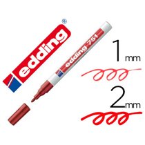 Rotulador Edding Punta Fibra 751 Rojo Punta Redonda 1-2 Mm