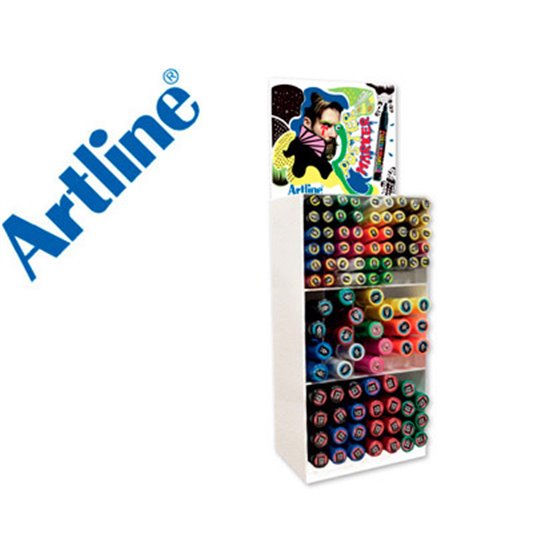 Expositor Artline Poster Marker 93 Unidades Colores Surtidos 51 Uds 2 Mm / 33 Uds 6 Mm / 9 Uds 12 Mm