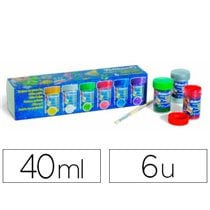 Tempera Pelikan Glitter 20 Ml 942/20S Caja 6 Colores Surtidos + Pincel
