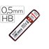 Minas Rotring Grafito 0,5 Mm Hb Estuche De 12 Minas