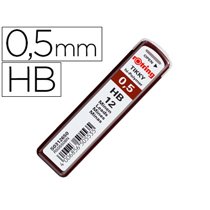 Minas Rotring Grafito 0,5 Mm Hb Estuche De 12 Minas