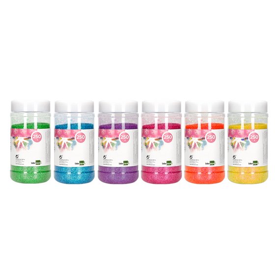 Purpurina Liderpapel Fantasia Colores Metalicos Pasteles Surtidos Bote De 250 Gr