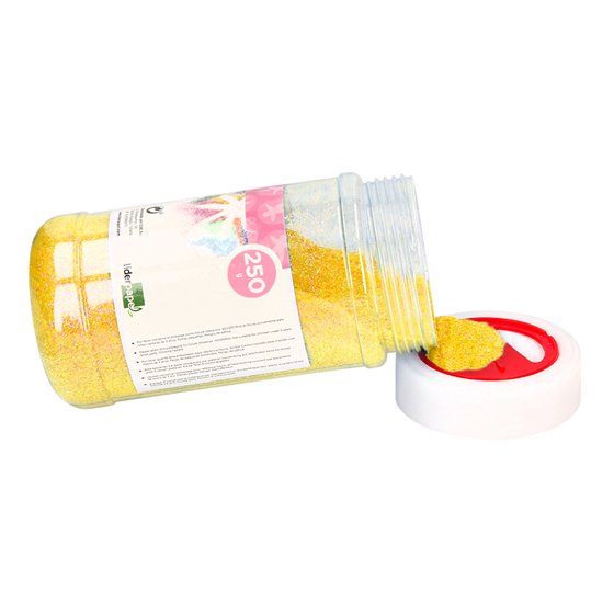 Purpurina Liderpapel Fantasia Color Metalico Amarillo Pastel Bote De 250 Gr