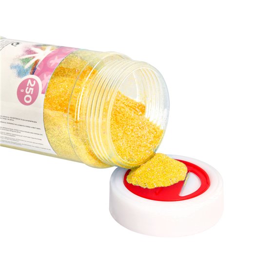 Purpurina Liderpapel Fantasia Color Metalico Amarillo Pastel Bote De 250 Gr