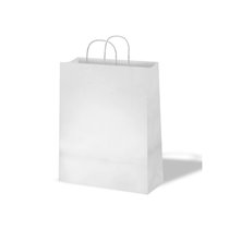 Bolsa Kraft Basika Celulosa Blanco 90 Gr Asa Retorcida Tamaño \"L\" 320X140X400 Mm