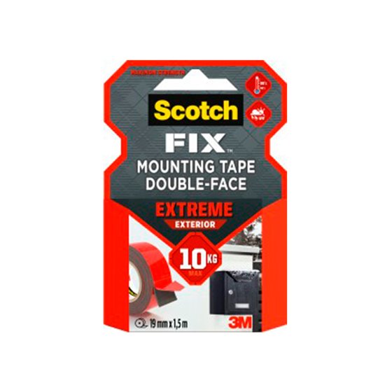 Soporte Adhesivo Cinta Scotch Doble Cara Superresintente 1,5 Mt X 19 Mm