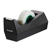 Portarrollo Sobremesa Scotch C38 Color Negro Incluye 3 Cintas Scotch Magic 33 Mt X 19 Mm