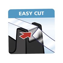 Portarrollo Sobremesa Tesa Plastico Easy Cut Curve Negro Para Cinta De 33 Mt X19 Mm + 1 Cinta Tesafilm Transparente