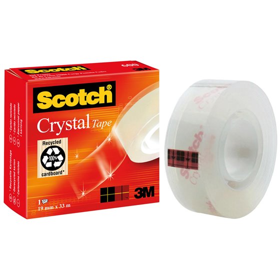 Cinta Adhesiva Scotch Supertransparente 33 Mt X 19 Mm 600/1933Ci