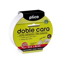 Cinta Adhesiva Plico Doble Cara 20 Mt X 30 Mm