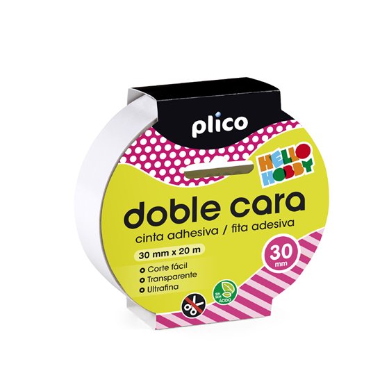 Cinta Adhesiva Plico Doble Cara 20 Mt X 30 Mm