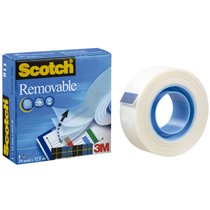 Cinta Adhesiva Scotch Magic Invisible Removible 33 Mt X 19 Mm
