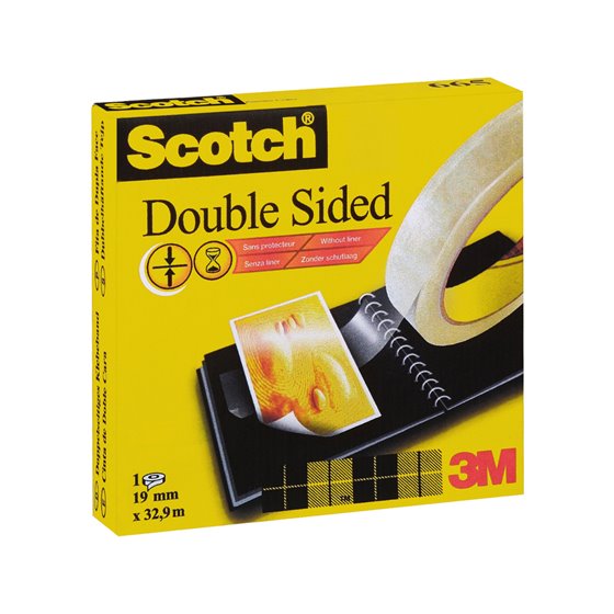 Cinta Adhesiva Scotch Dos Caras 33 Mt X 19 Mm