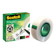 Cinta Adhesiva Scotch Magic Invisible 33 Mt X 19 Mm Pack De 6 Unidades