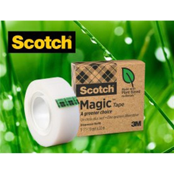 Cinta Adhesiva Scotch Magic Invisible Eco 33 Mt X 19 Mm Pack De 9 Unidades