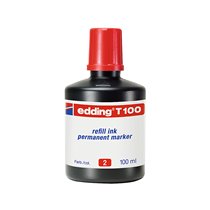 Tinta Rotulador Edding T-100 Rojo Bote 100 Ml