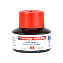 Tinta Rotulador Edding Mtk25 Con Sistema Capilar Color Rojo Frasco De 25 Ml