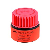 Tinta Rotulador Faber Castell Textliner Fluorescente 1549 Con Sistema Capilar Color Rojo Bote 30 Ml