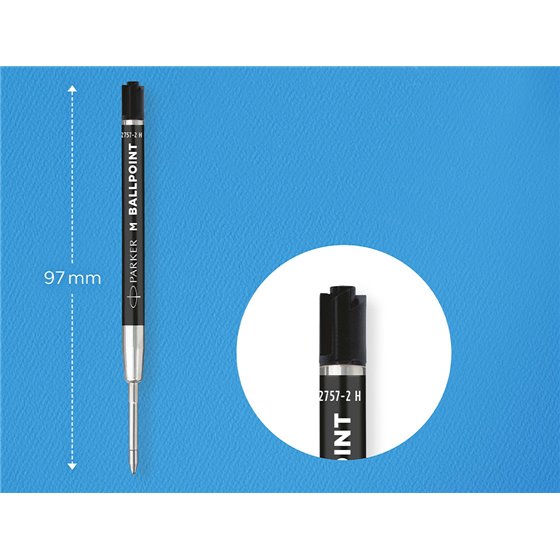 Recambio Boligrafo Parker Originals Economico Negro Punta Media