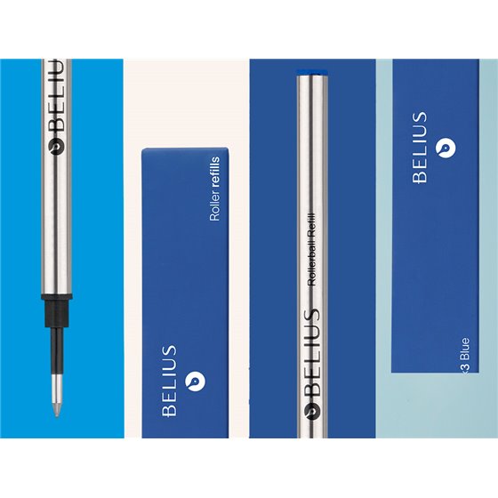 Recambio Roller Belius Azul 0,7 Mm Caja 3 Unidades