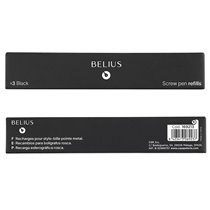 Recambio Boligrafo Belius Con Rosca Negro Caja 3 Unidades