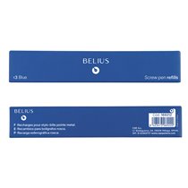 Recambio Boligrafo Belius Con Rosca Azul Caja 3 Unidades