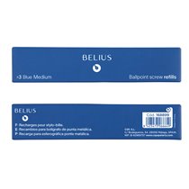 Recambio Boligrafo Belius Azul 0,8 Mm Caja 3 Unidades