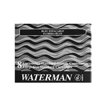 Tinta Estilografica Waterman Negra Caja De 8 Cartuchos Standard Largos